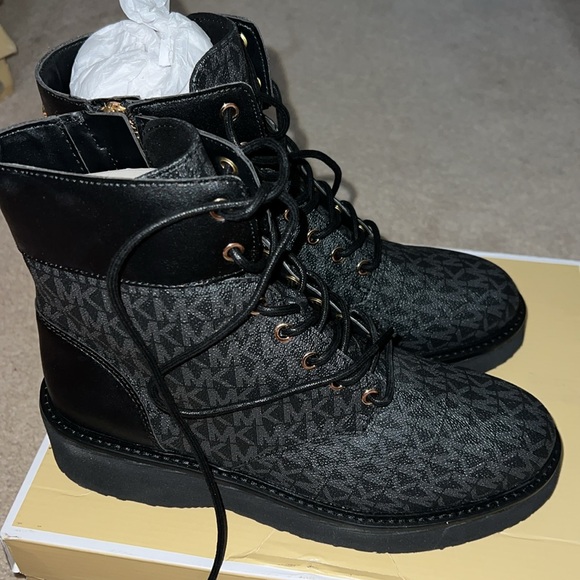 Michael kors Women's Aniya Side-Zip Ankle Combat Booties - Picture 1 of 8